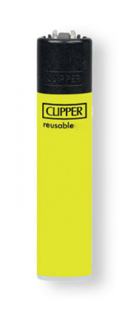 Зажигалка кремниевая пластиковая Clipper CP11RH FLUO (Желтый)
