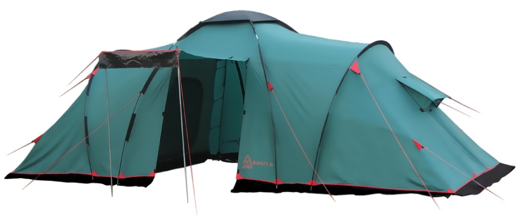 Палатка Tramp Brest 6 (V2) кемпинговая (Зеленый)