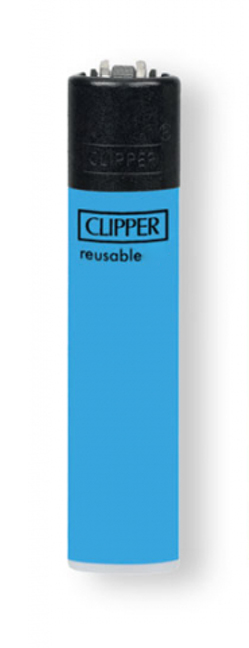 Зажигалка кремниевая пластиковая Clipper CP11RH FLUO (Голубой)